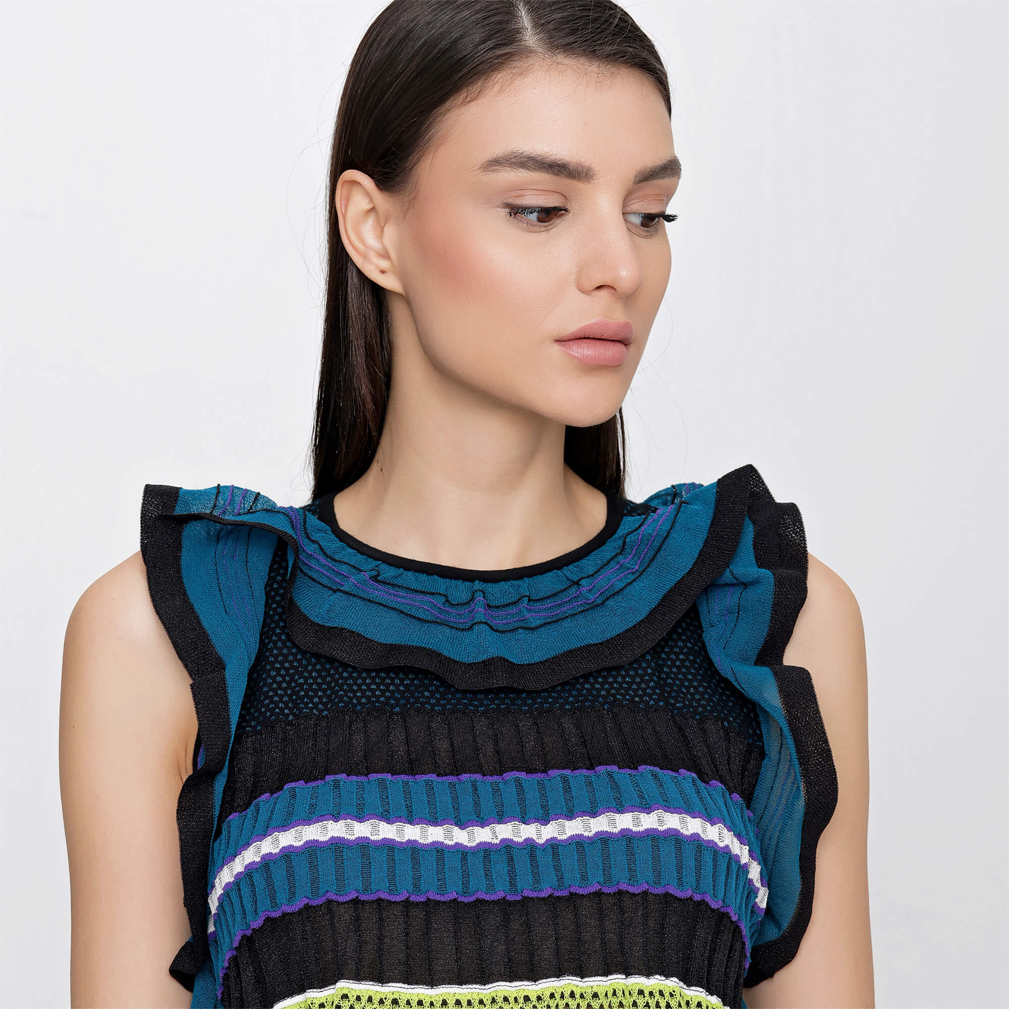 Missoni - Petrol Blue Ruffled Blouse